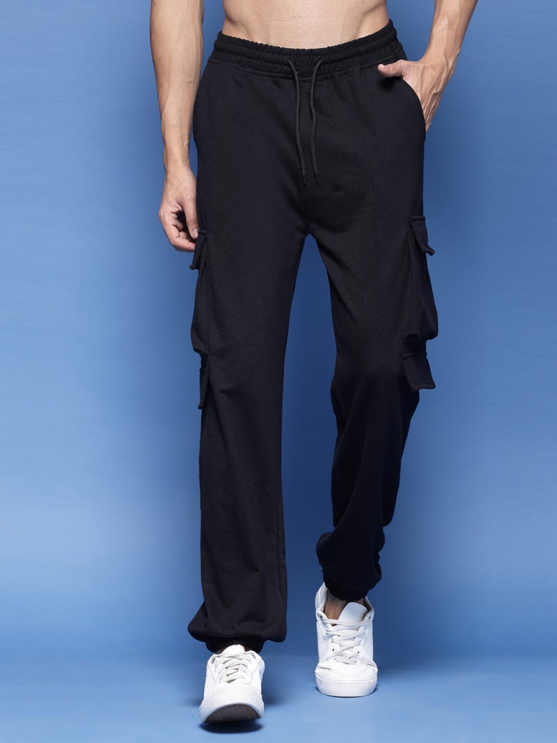 FLYNOFF Black 4 Pocket Loose Fit Cargo - Image 1